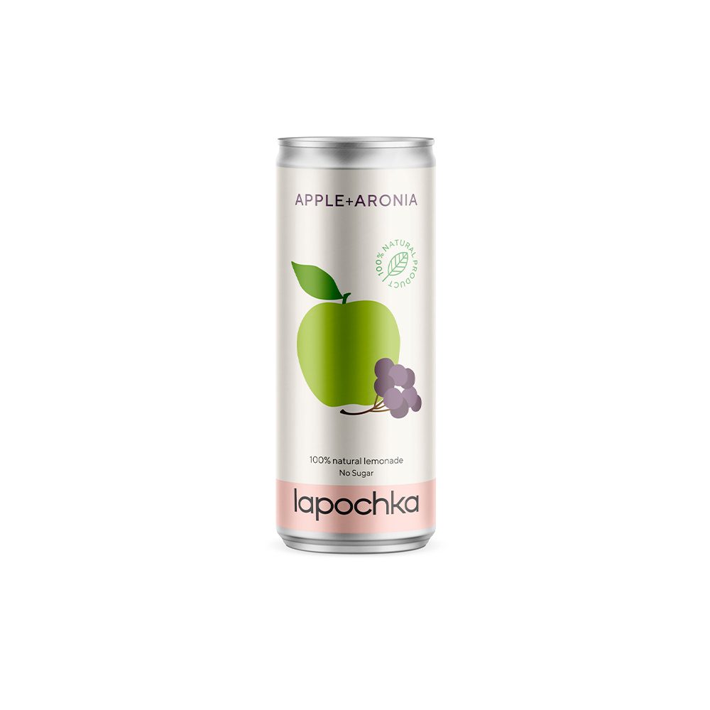 Напиток Lapochka (lemonade/apple/aronia) 0.33л