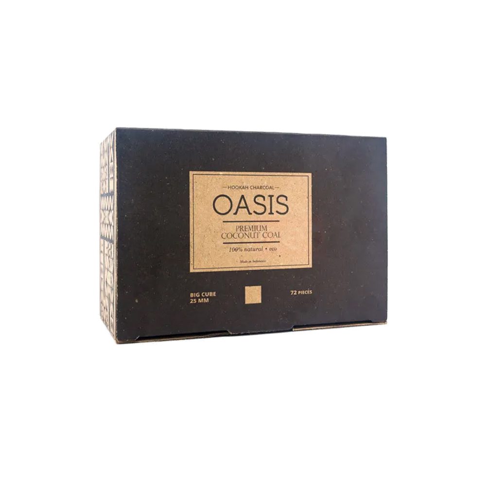Oasis 25мм/72шт уголь для кальяна