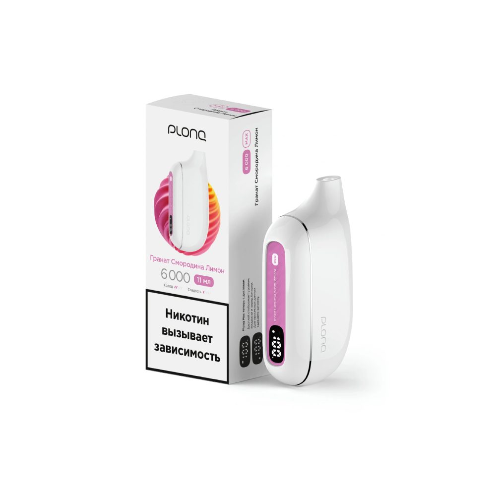 Plonq Max 6000 (гранат/смородина/лимон) M