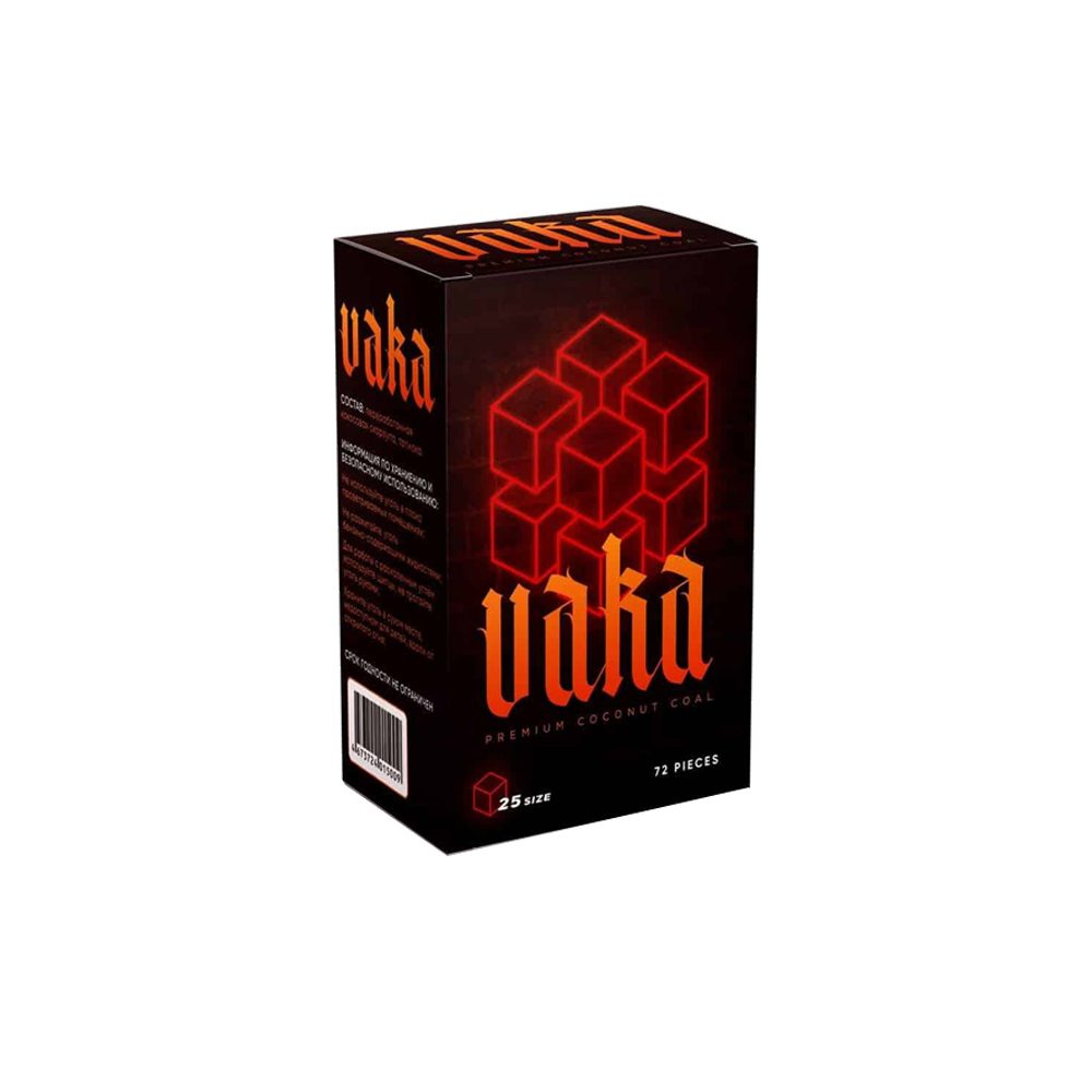 Vaka 25мм/72шт уголь для кальяна