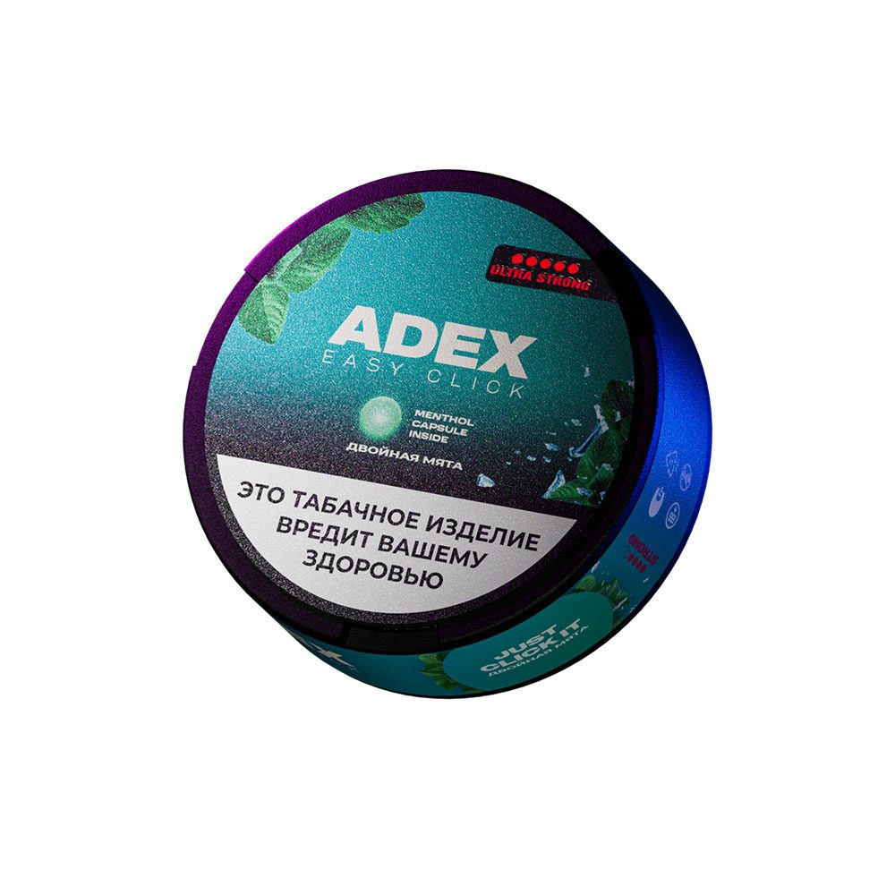 Жевательный табак Adex UltraStrong Easy Click 9гр (двойная мята)
